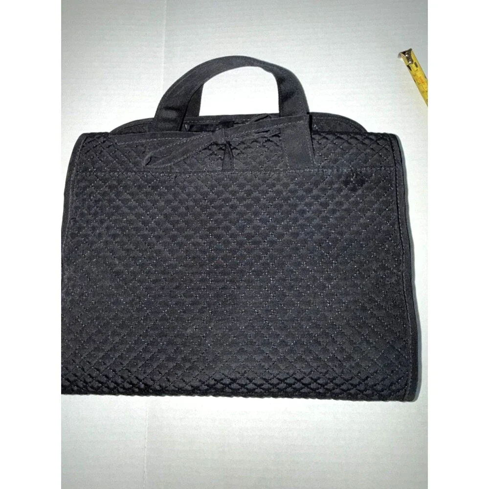 VERA BRADLEY Hanging Toiletry Organizer in Microfiber Classic Quilted Black